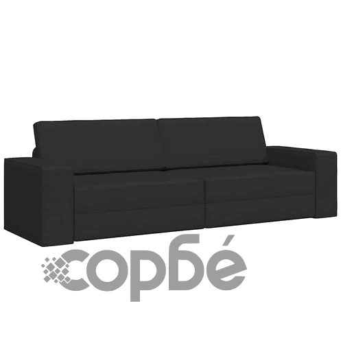 Диван легло 2 в 1 черен 245x150x60.5 см полиестерна тъкан ➤ топ цена ➤ sorbe.bg