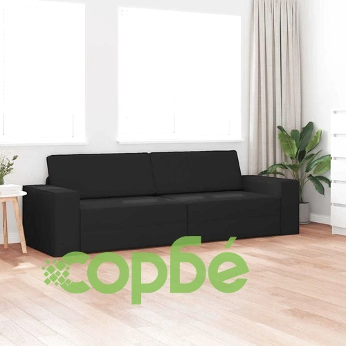 Диван легло 2 в 1 черен 245x150x60.5 см полиестерна тъкан ➤ топ цена ➤ sorbe.bg