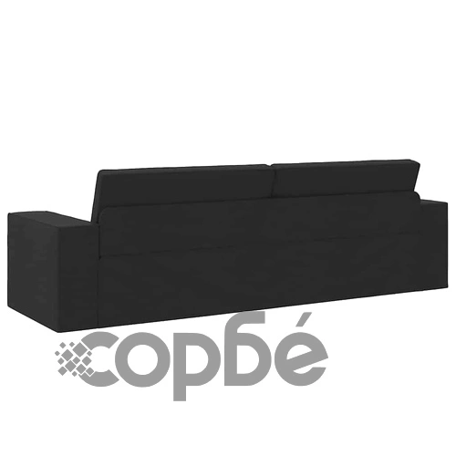 Диван легло 2 в 1 черен 245x150x60.5 см полиестерна тъкан ➤ топ цена ➤ sorbe.bg