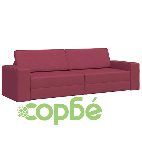 Диван легло 2 в 1 виненочервен 245x150x60.5 см текстил ➤ топ цена ➤ sorbe.bg