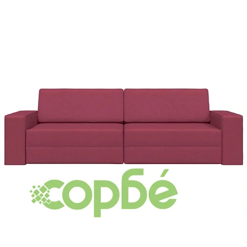 Диван легло 2 в 1 виненочервен 245x150x60.5 см текстил ➤ топ цена ➤ sorbe.bg