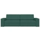Диван легло 2 в 1 тъмнозелен 245x150x60.5 см полиестерна тъкан