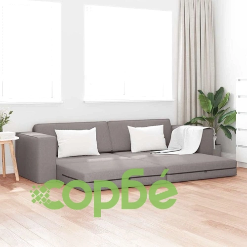 Диван легло 2 в 1 Таупе 245x150x60.5 см текстил ➤ топ цена ➤ sorbe.bg
