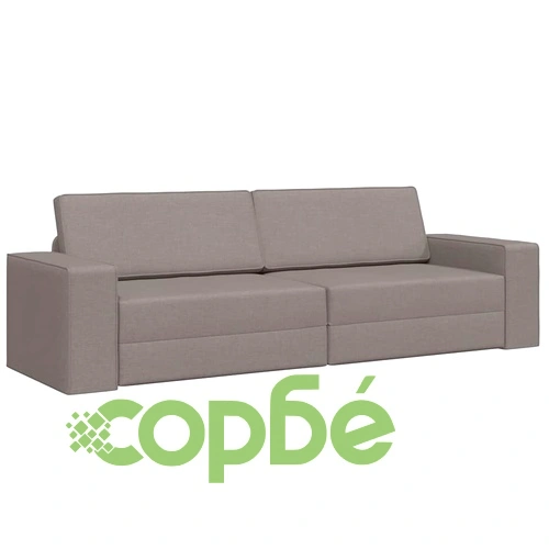 Диван легло 2 в 1 Таупе 245x150x60.5 см текстил ➤ топ цена ➤ sorbe.bg