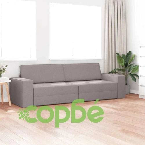 Диван легло 2 в 1 Таупе 245x150x60.5 см текстил ➤ топ цена ➤ sorbe.bg