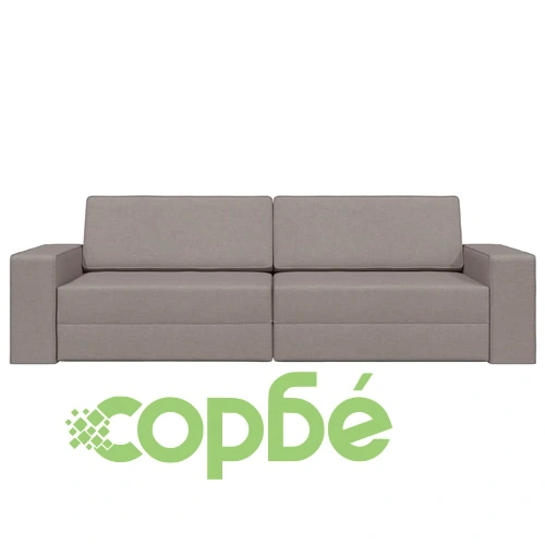 Диван легло 2 в 1 Таупе 245x150x60.5 см текстил ➤ топ цена ➤ sorbe.bg