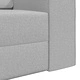 Диван легло 2 в 1 облачно сиво 245x150x60.5 см текстил