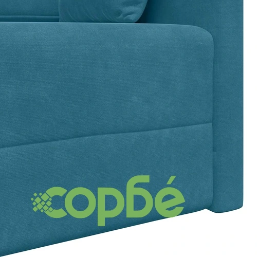 Диван легло 2 в 1 синьо кадифе 213x144x60 см ➤ топ цена ➤ sorbe.bg