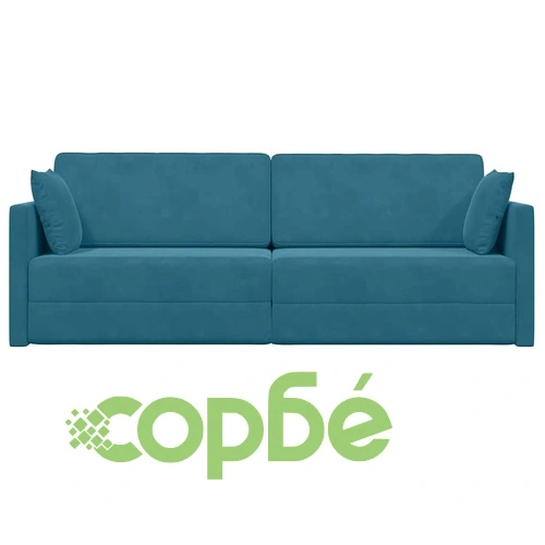 Диван легло 2 в 1 синьо кадифе 213x144x60 см ➤ топ цена ➤ sorbe.bg