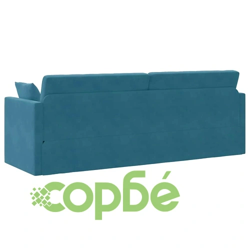 Диван легло 2 в 1 синьо кадифе 213x144x60 см ➤ топ цена ➤ sorbe.bg