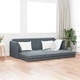 Диван легло 2 в 1 тъмносив 213x144x60 см кадифе