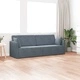 Диван легло 2 в 1 тъмносив 213x144x60 см кадифе