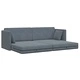 Диван легло 2 в 1 тъмносив 213x144x60 см кадифе