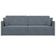 Диван легло 2 в 1 тъмносив 213x144x60 см кадифе