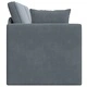 Диван легло 2 в 1 тъмносив 213x144x60 см кадифе