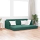 Диван легло 2-в-1 тъмнозелено кадифе 213x144x60 см полиестер