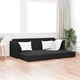 Диван легло 2 в 1 черен кадифе 213x144x60 см полиестер