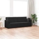 Диван легло 2 в 1 черен кадифе 213x144x60 см полиестер
