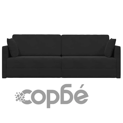 Диван легло 2 в 1 черен кадифе 213x144x60 см полиестер ➤ топ цена ➤ sorbe.bg