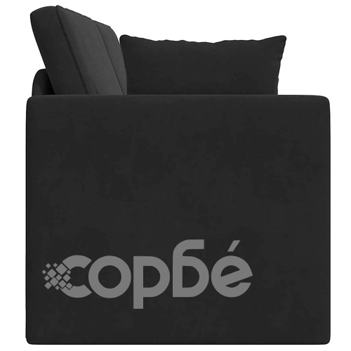 Диван легло 2 в 1 черен кадифе 213x144x60 см полиестер ➤ топ цена ➤ sorbe.bg