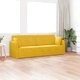 Диван легло 2 в 1 жълто кадифе 213x144x60 см