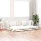 Диван легло 2 в 1 кремав 213x144x60 см кадифе