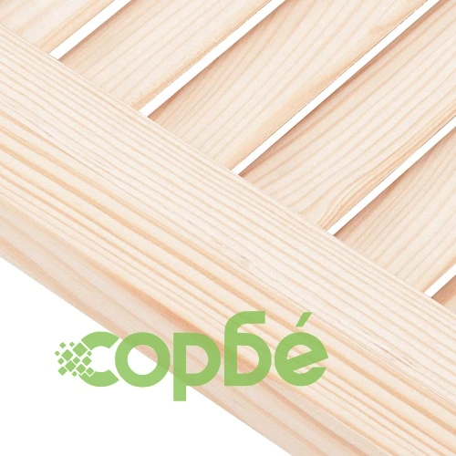 Люлеещи се врати с жалузи 2 двойки 80x80 см от масивна борова дървесина ➤ топ цена ➤ sorbe.bg