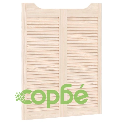 Люлеещи се врати с жалузи дизайн 100x80 см масивна борова дървесина ➤ топ цена ➤ sorbe.bg