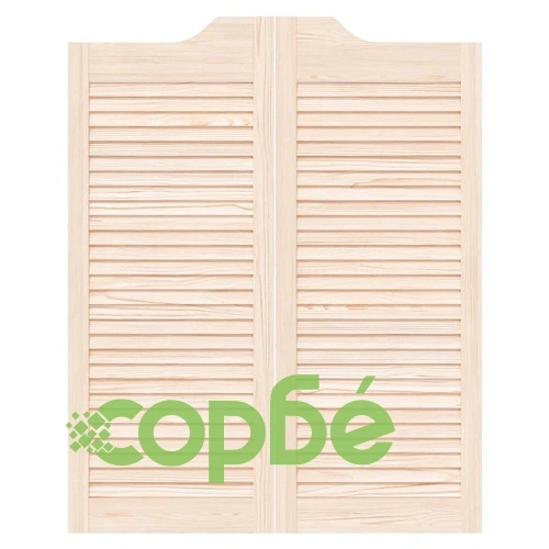 Люлеещи се врати с жалузи дизайн 100x80 см масивна борова дървесина ➤ топ цена ➤ sorbe.bg