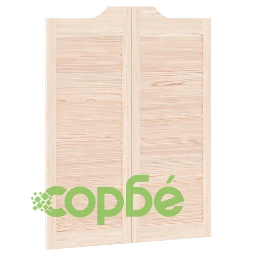 Люлеещи се врати с жалузи дизайн 100x80 см масивна борова дървесина ➤ топ цена ➤ sorbe.bg