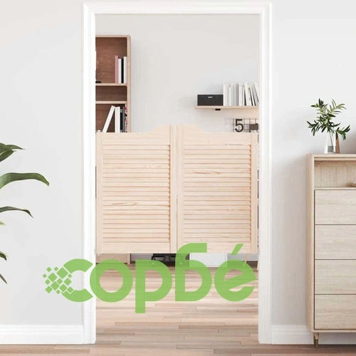 Люлеещи се врати с жалузи, 2 двойки, 80x100 см, масивна борова дървесина ➤ топ цена ➤ sorbe.bg