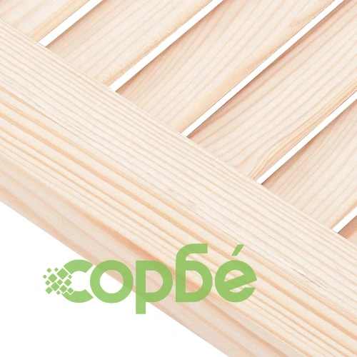 Люлеещи се врати с жалузи, 2 двойки, 80x100 см, масивна борова дървесина ➤ топ цена ➤ sorbe.bg