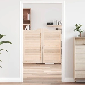 Люлеещи се врати с жалузи от масивна борова дървесина, 90x100 см