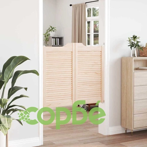 Люлеещи се врати с жалузи от масивна борова дървесина, 90x100 см ➤ топ цена ➤ sorbe.bg