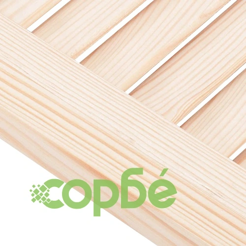 Люлеещи се врати с жалузи от масивна борова дървесина, 90x100 см ➤ топ цена ➤ sorbe.bg