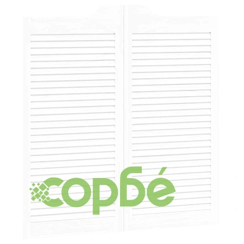 Люлеещи се врати от масивна борова дървесина, бели, 100x100 cm ➤ топ цена ➤ sorbe.bg