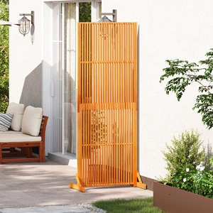 Дървен Параван за Уединение от Акация 79.5x50x200 см за Вътрешно и Външно Ползване