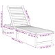 Шезлонг от масивна акациева дървесина кафяв 53x202x89 см