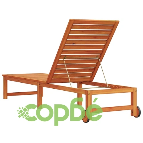 Шезлонг от масивна акациева дървесина кафяв 53x202x89 см ➤ топ цена ➤ sorbe.bg