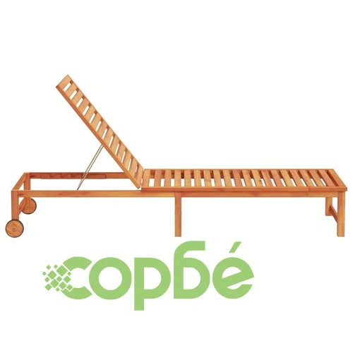 Шезлонг от масивна акациева дървесина кафяв 53x202x89 см ➤ топ цена ➤ sorbe.bg