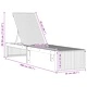 Шезлонг от масивна акациева дървесина кафяв 200x55x94 см