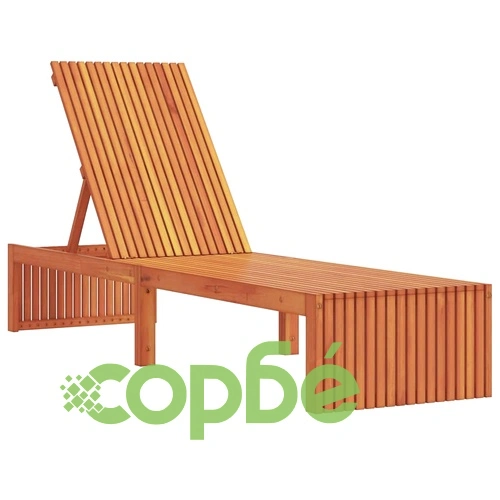 Шезлонг от масивна акациева дървесина кафяв 200x55x94 см ➤ топ цена ➤ sorbe.bg