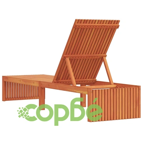 Шезлонг от масивна акациева дървесина кафяв 200x55x94 см ➤ топ цена ➤ sorbe.bg