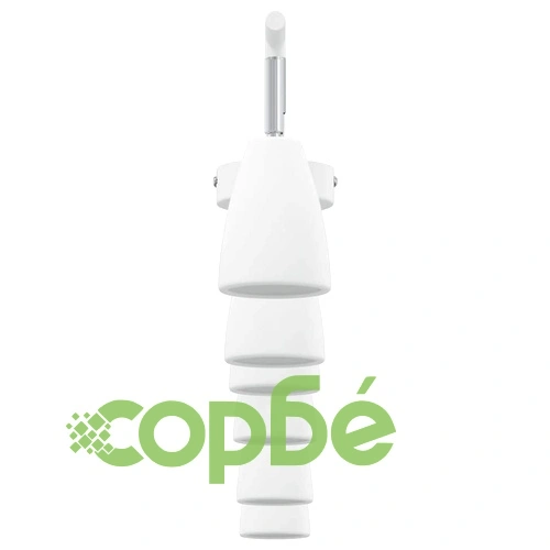 Таванен спот 6 позиции GU10 бял 176.5 x 13.5 x 12.5 см метал ➤ топ цена ➤ sorbe.bg