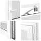 Прозорец за мазе RISOR 50x50 см PVC, накланящ и завъртащ, DIN десен, бял