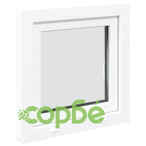 Прозорец за мазе RISOR 50x50 см PVC, накланящ и завъртащ, DIN десен, бял ➤ топ цена ➤ sorbe.bg