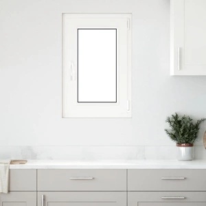 Прозорец за мазе RISOR 50x75 см, накланящ се и завъртащ се, DIN десен, PVC, бял