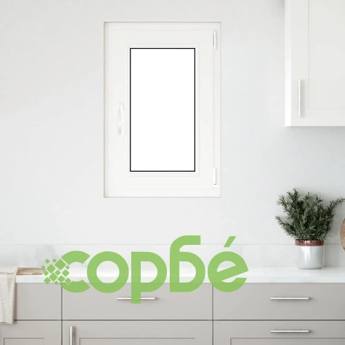 Прозорец за мазе RISOR 50x75 см, накланящ се и завъртащ се, DIN десен, PVC, бял ➤ топ цена ➤ sorbe.bg