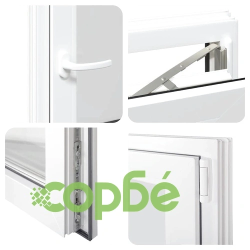 Прозорец за мазе RISOR 50x75 см, накланящ се и завъртащ се, DIN десен, PVC, бял ➤ топ цена ➤ sorbe.bg