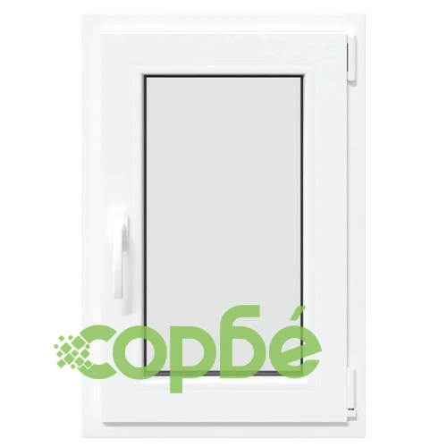 Прозорец за мазе RISOR 50x75 см, накланящ се и завъртащ се, DIN десен, PVC, бял ➤ топ цена ➤ sorbe.bg